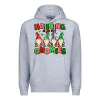 Heather Grey hanging with my gnomies Premium Hoodie - MaliasSmallBusiness