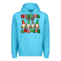 Ocean Blue hanging with my gnomies Premium Hoodie - MaliasSmallBusiness