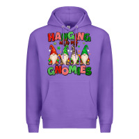 Purple hanging with my gnomies Premium Hoodie - MaliasSmallBusiness