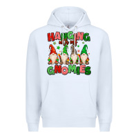 White hanging with my gnomies Premium Hoodie - MaliasSmallBusiness
