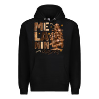 Black melanin christmas with christmas tree Premium Hoodie - MaliasSmallBusiness