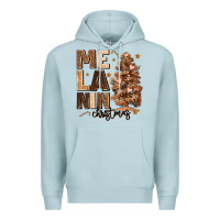 Blue Mist melanin christmas with christmas tree Premium Hoodie - MaliasSmallBusiness