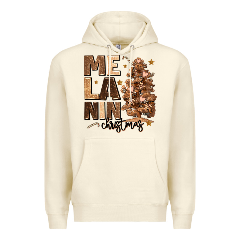 Melanin Christmas With Christmas Tree Premium Hoodie by MaliasSmallBusiness | Teevron