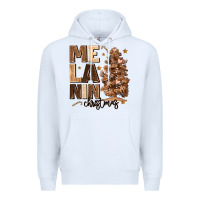 White melanin christmas with christmas tree Premium Hoodie - MaliasSmallBusiness