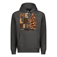 Charcoal Heather melanin christmas with christmas tree Premium Hoodie - MaliasSmallBusiness