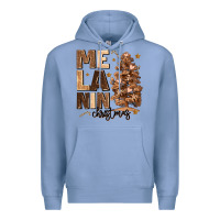 Colony Blue melanin christmas with christmas tree Premium Hoodie - MaliasSmallBusiness