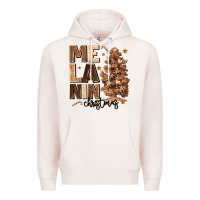 Pale Pink melanin christmas with christmas tree Premium Hoodie - MaliasSmallBusiness