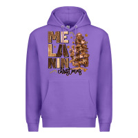 Purple melanin christmas with christmas tree Premium Hoodie - MaliasSmallBusiness
