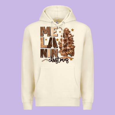 Premium Hoodie melanin christmas with christmas tree
