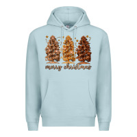 Blue Mist melanin christmas trees Premium Hoodie - MaliasSmallBusiness