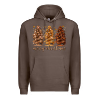 Coffee melanin christmas trees Premium Hoodie - MaliasSmallBusiness