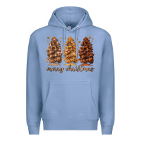 Colony Blue melanin christmas trees Premium Hoodie - MaliasSmallBusiness