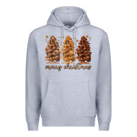 Heather Grey melanin christmas trees Premium Hoodie - MaliasSmallBusiness