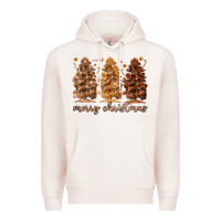 Pale Pink melanin christmas trees Premium Hoodie - MaliasSmallBusiness