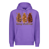 Purple melanin christmas trees Premium Hoodie - MaliasSmallBusiness