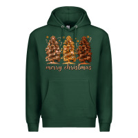 Sports Green melanin christmas trees Premium Hoodie - MaliasSmallBusiness