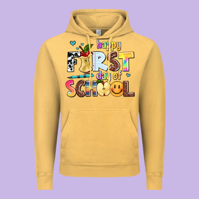 Happy First Day Of School Vintage Hoodie Designed By Adodesignshop