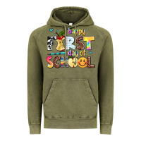 Vintage Olive happy first day of school Vintage Hoodie - AdoDesignShop