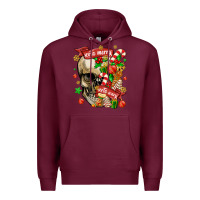 Burgundy sorta merry sorta scary Premium Hoodie - MaliasSmallBusiness