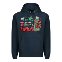 Navy girls just wanna have funds Premium Hoodie - MaliasSmallBusiness
