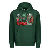 Sports Green girls just wanna have funds Premium Hoodie - MaliasSmallBusiness
