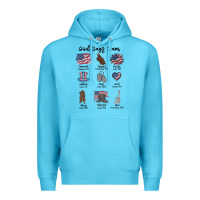 Ocean Blue god says i am Premium Hoodie - MaliasSmallBusiness