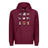 Burgundy god says i am Premium Hoodie - MaliasSmallBusiness