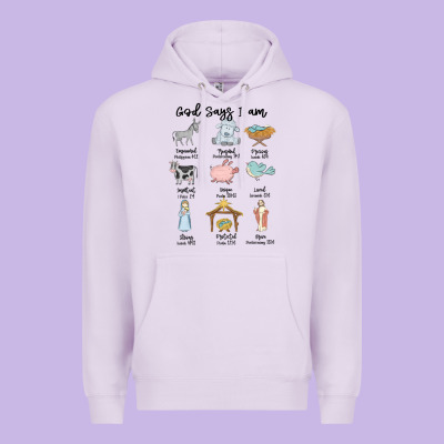 Premium Hoodie god says i am
