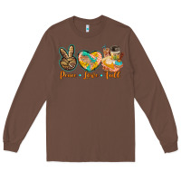 Chestnut peace love fall Long Sleeve Tee - BarkalooDesign