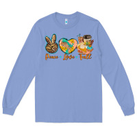 Colony Blue peace love fall Long Sleeve Tee - BarkalooDesign