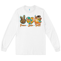 White peace love fall Long Sleeve Tee - BarkalooDesign