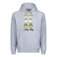 Heather Grey lucky vibes Premium Hoodie - MaliasSmallBusiness
