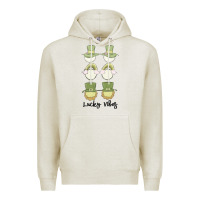 Oatmeal Heather lucky vibes Premium Hoodie - MaliasSmallBusiness