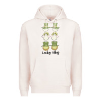 Pale Pink lucky vibes Premium Hoodie - MaliasSmallBusiness