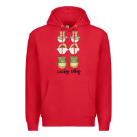 Red lucky vibes Premium Hoodie - MaliasSmallBusiness