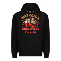 Black hot cocoa and christmas movies Premium Hoodie - MaliasSmallBusiness