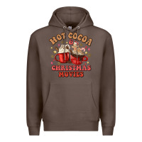 Coffee hot cocoa and christmas movies Premium Hoodie - MaliasSmallBusiness
