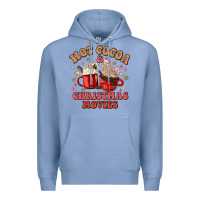 Colony Blue hot cocoa and christmas movies Premium Hoodie - MaliasSmallBusiness