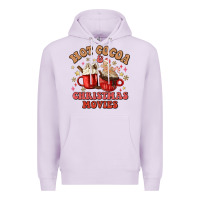 Lilac hot cocoa and christmas movies Premium Hoodie - MaliasSmallBusiness
