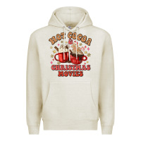 Oatmeal Heather hot cocoa and christmas movies Premium Hoodie - MaliasSmallBusiness