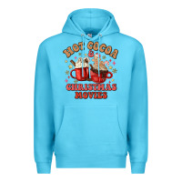 Ocean Blue hot cocoa and christmas movies Premium Hoodie - MaliasSmallBusiness