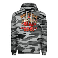 Slate Camo hot cocoa and christmas movies Premium Hoodie - MaliasSmallBusiness