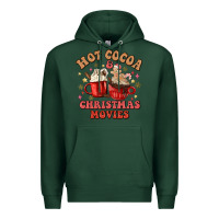 Sports Green hot cocoa and christmas movies Premium Hoodie - MaliasSmallBusiness