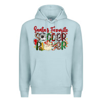 Blue Mist santas favorite soccer player Premium Hoodie - MaliasSmallBusiness