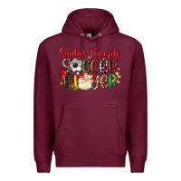 Burgundy santas favorite soccer player Premium Hoodie - MaliasSmallBusiness