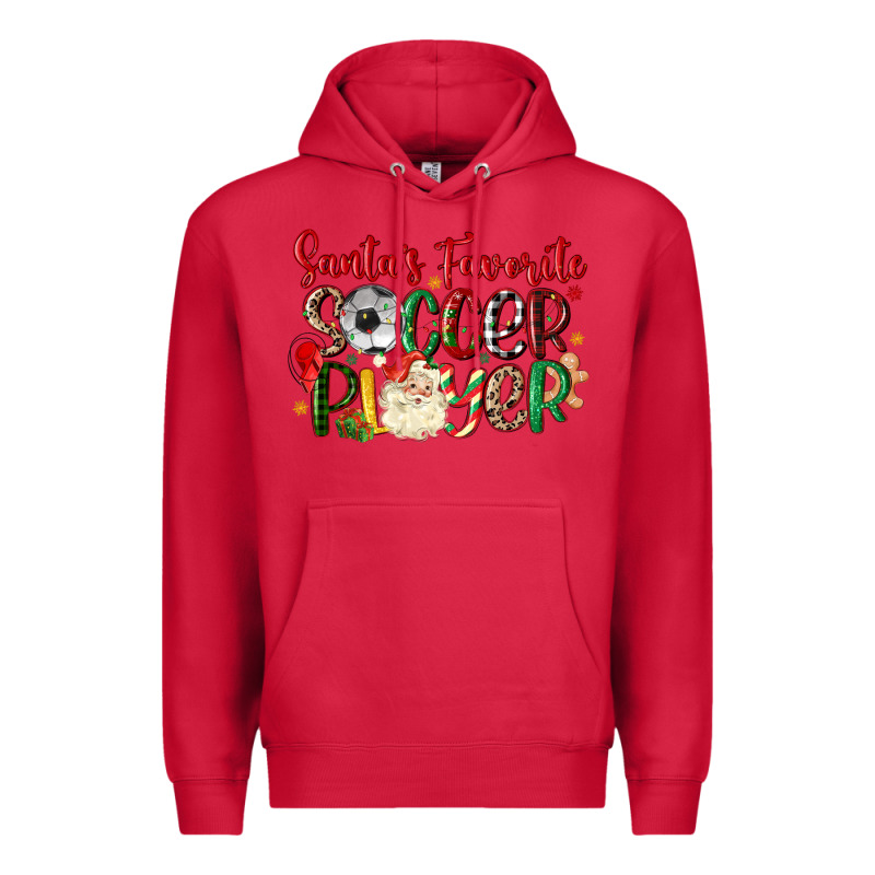 Santas Favorite Soccer Player Premium Hoodie by MaliasSmallBusiness | Teevron