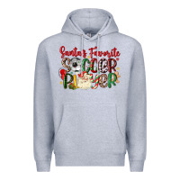 Heather Grey santas favorite soccer player Premium Hoodie - MaliasSmallBusiness