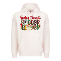 Pale Pink santas favorite soccer player Premium Hoodie - MaliasSmallBusiness