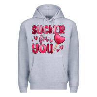 Heather Grey sucker for you Premium Hoodie - MaliasSmallBusiness