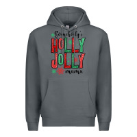 Rock somebodys holly jolly mama Premium Hoodie - MaliasSmallBusiness